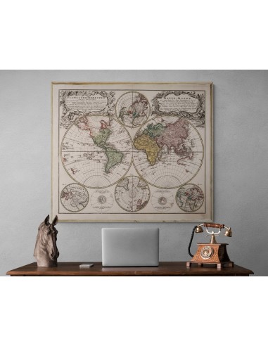 Carte du monde style ancien