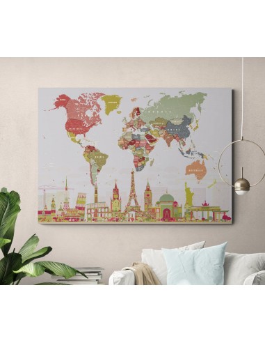 Carte monde déco XXL