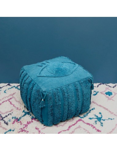 Pouf  bohème carré SIVA SAPHIR