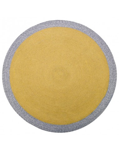 Tapis rond laine tressée NOLAN CURCUMA