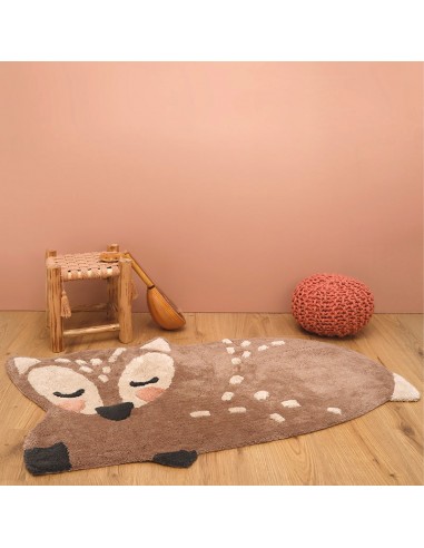 Tapis chambre enfant coton lavable petit faon LITTLE DEER