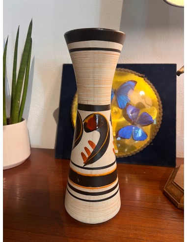 Vase diabolo vintage en céramique West Germany - Années 70