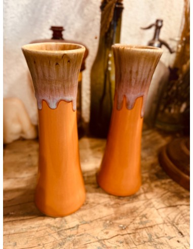 Paire de vases vintages grands modèles en céramique - Asie - Années 70