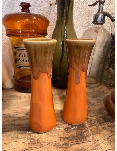 Paire de vases vintages petits modèles en céramique - Asie - Années 70