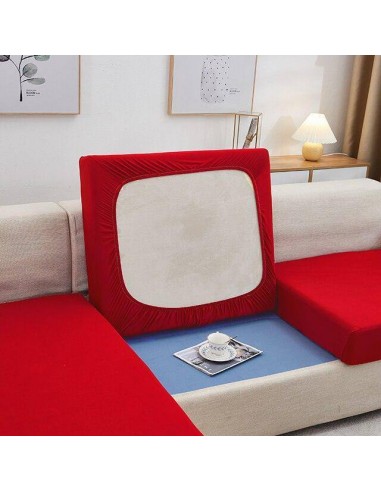 Housse de coussin de canapé lisse - Rouge