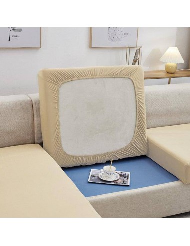 Housse de coussin de canapé lisse - Blanc Cassé