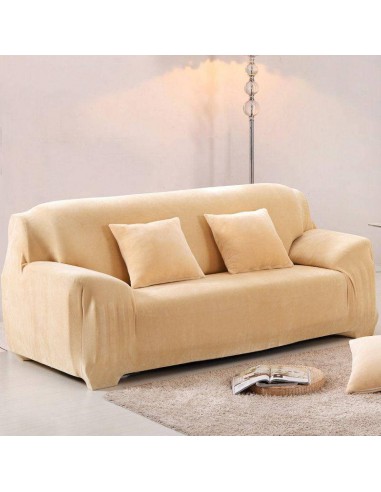 Housse de canapé droit en Velours - Beige