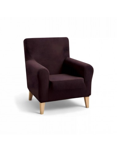 Housse de fauteuil classique en Jacquard - Brun