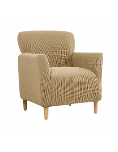 Housse de fauteuil classique en Jacquard - Camel