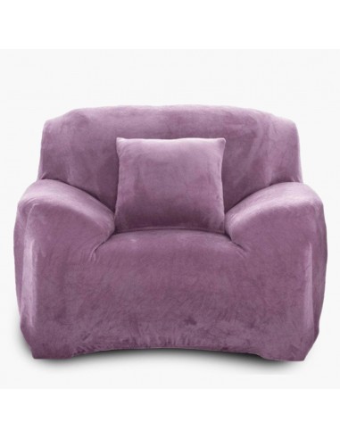 Housse de fauteuil classique en Velours - Lila