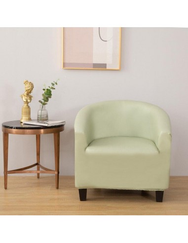 Housse de Fauteuil Crapaud en Simili Cuir - Vert Clair