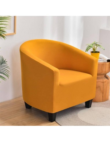 Housse de Fauteuil Crapaud lisse - Moutarde