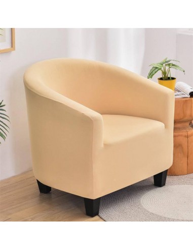 Housse de Fauteuil Crapaud lisse - Crème