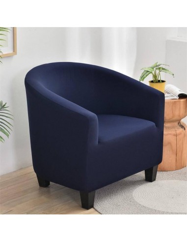 Housse de Fauteuil Crapaud lisse - Bleu Marine