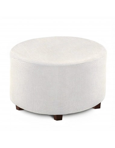 Housse de pouf en Jacquard - Blanc