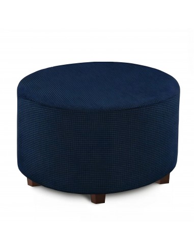 Housse de pouf en Jacquard - Bleu Marine