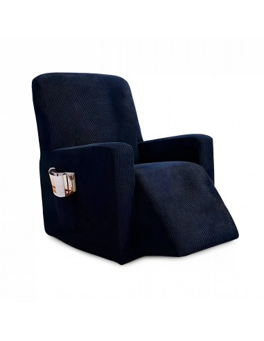 Housse de fauteuil relax en Jacquard - Bleu Marine