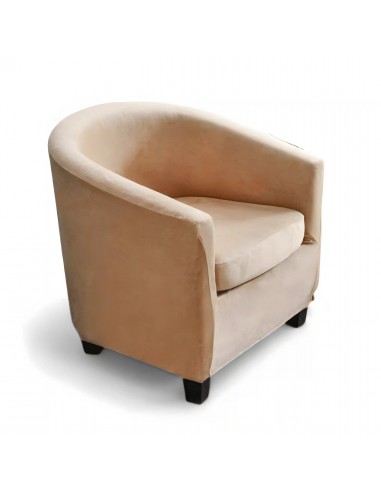 Housse de Fauteuil Crapaud en velours - Beige