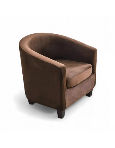 Housse de Fauteuil Crapaud en velours - Chocolat