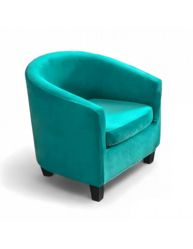 Housse de Fauteuil Crapaud en velours - Vert Opaline