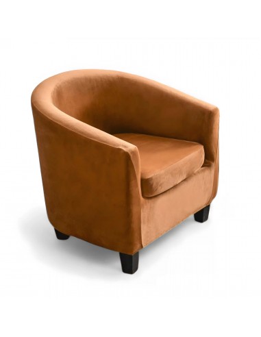 Housse de Fauteuil Crapaud en velours - Camel