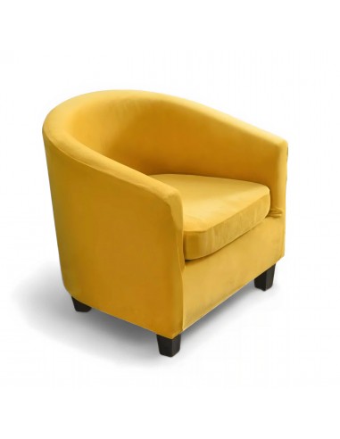 Housse de Fauteuil Crapaud en velours - Jaune