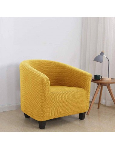 Housse de Fauteuil Crapaud en Jacquard - Jaune