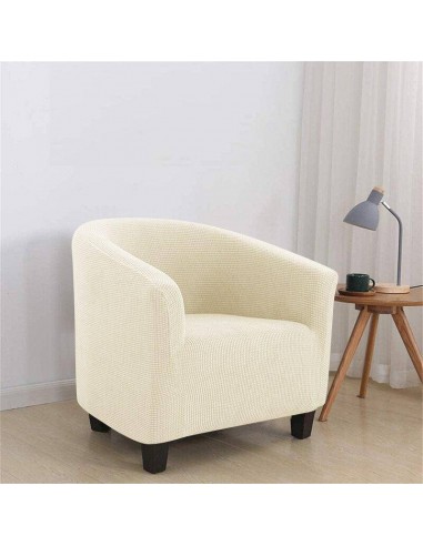 Housse de Fauteuil Crapaud en Jacquard - Crème