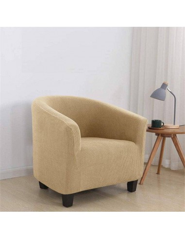 Housse de Fauteuil Crapaud en Jacquard - Beige