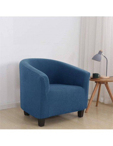 Housse de Fauteuil Crapaud en Jacquard - Bleu