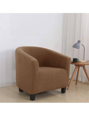 Housse de Fauteuil Crapaud en Jacquard - Brun