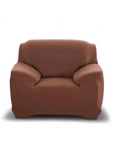 Housse de fauteuil classique lisse - Chocolat