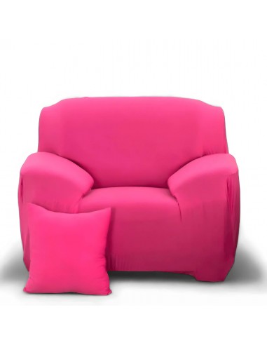 Housse de fauteuil classique lisse - Rose