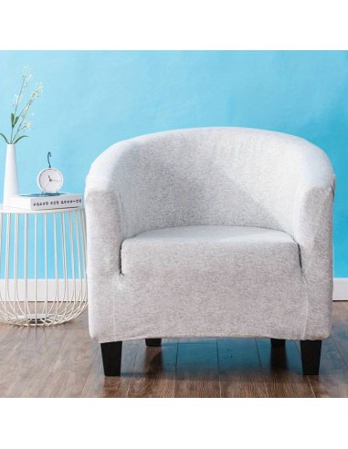 Housse de Fauteuil Crapaud Design - Gris Clair