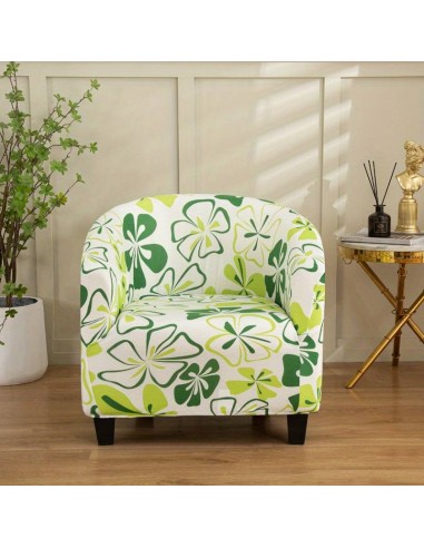 Housse de Fauteuil Crapaud Design - Vert fleuris