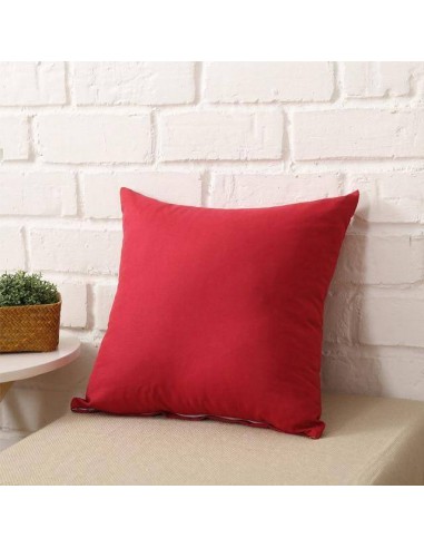 Housse de coussin lisse - Vin Rouge