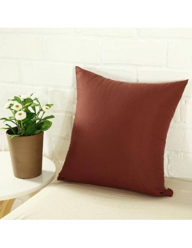 Housse de coussin lisse - Café au Lait