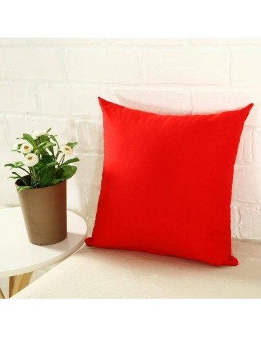 Housse de coussin lisse - Rouge