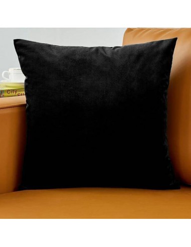 Housse de coussin en Velours - Noir