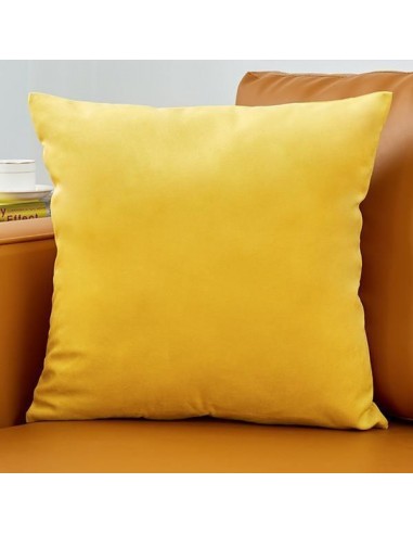 Housse de coussin en Velours - Jaune