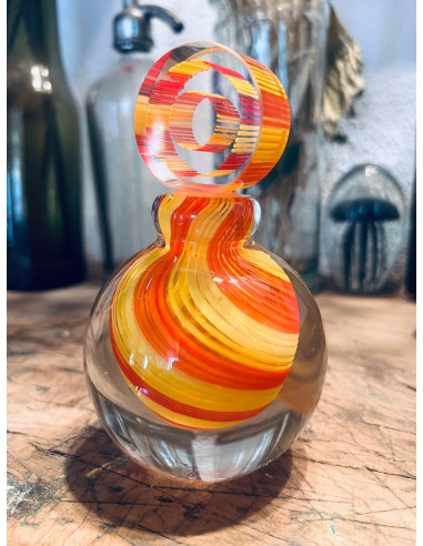 Flacon de parfum vintage en verre de Murano soufflé à la bouche